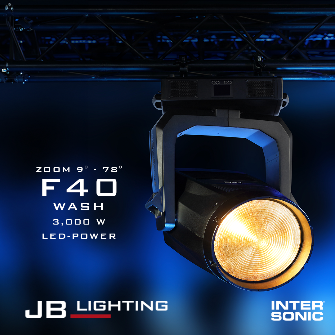 LLB 2026: JB-Lighting F40 Wash - en Fresnel-wash på 3 000 watt för stora scener och tv-studior